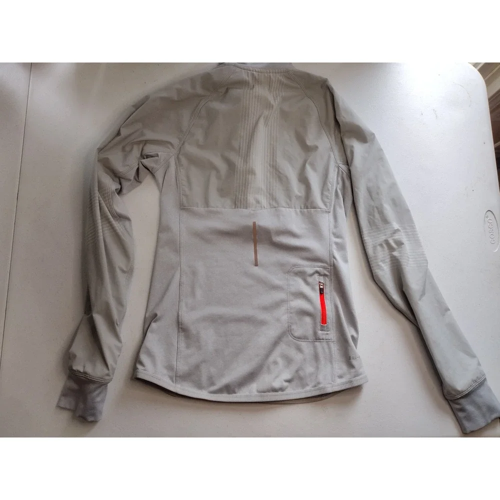 Nike Running Dri-FIT Thermal Quarter Zip Pullover Gray Neon XS‎